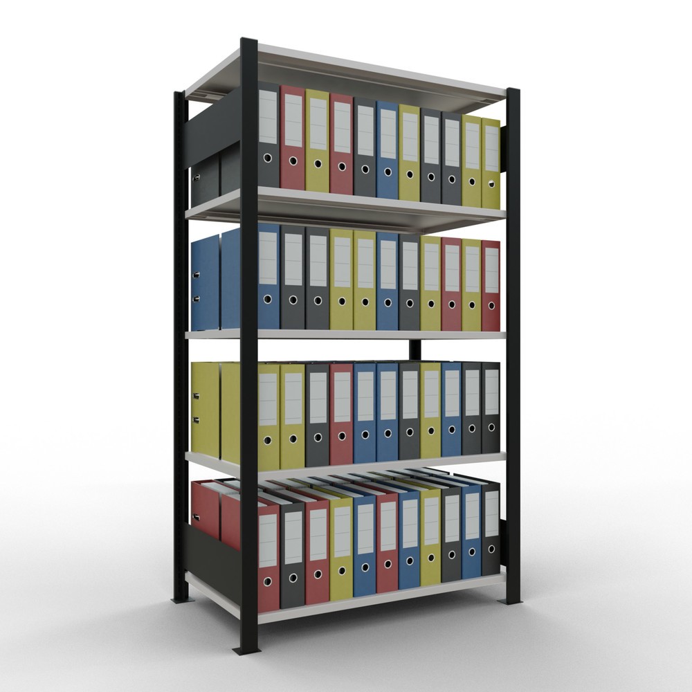 Productafbeelding nr. 2: Archiefstelling SCHULTE BV, dubbelzijdig, zonder middenaanslagen, VL 150 kg, zwart, hxbxd 1.800 x 1.000 x 600 mm