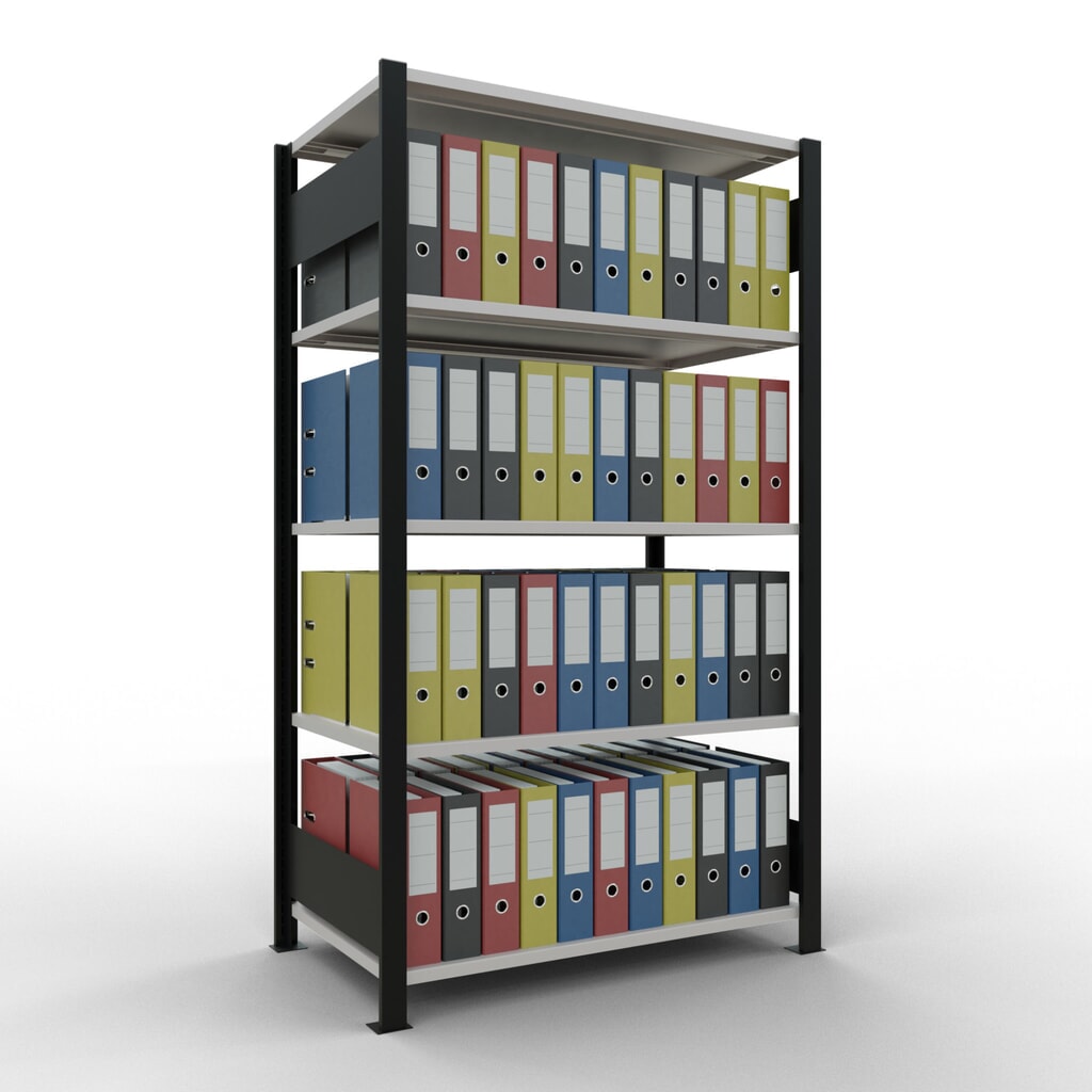 Archiefstelling SCHULTE BV, dubbelzijdig, zonder middenaanslagen, VL 150 kg, zwart, hxbxd 1.800 x 1.000 x 600 mm Productafbeelding nr. 2: Archiefstelling SCHULTE BV, dubbelzijdig, zonder middenaanslagen, VL 150 kg, zwart, hxbxd 1.800 x 1.000 x 600 mm