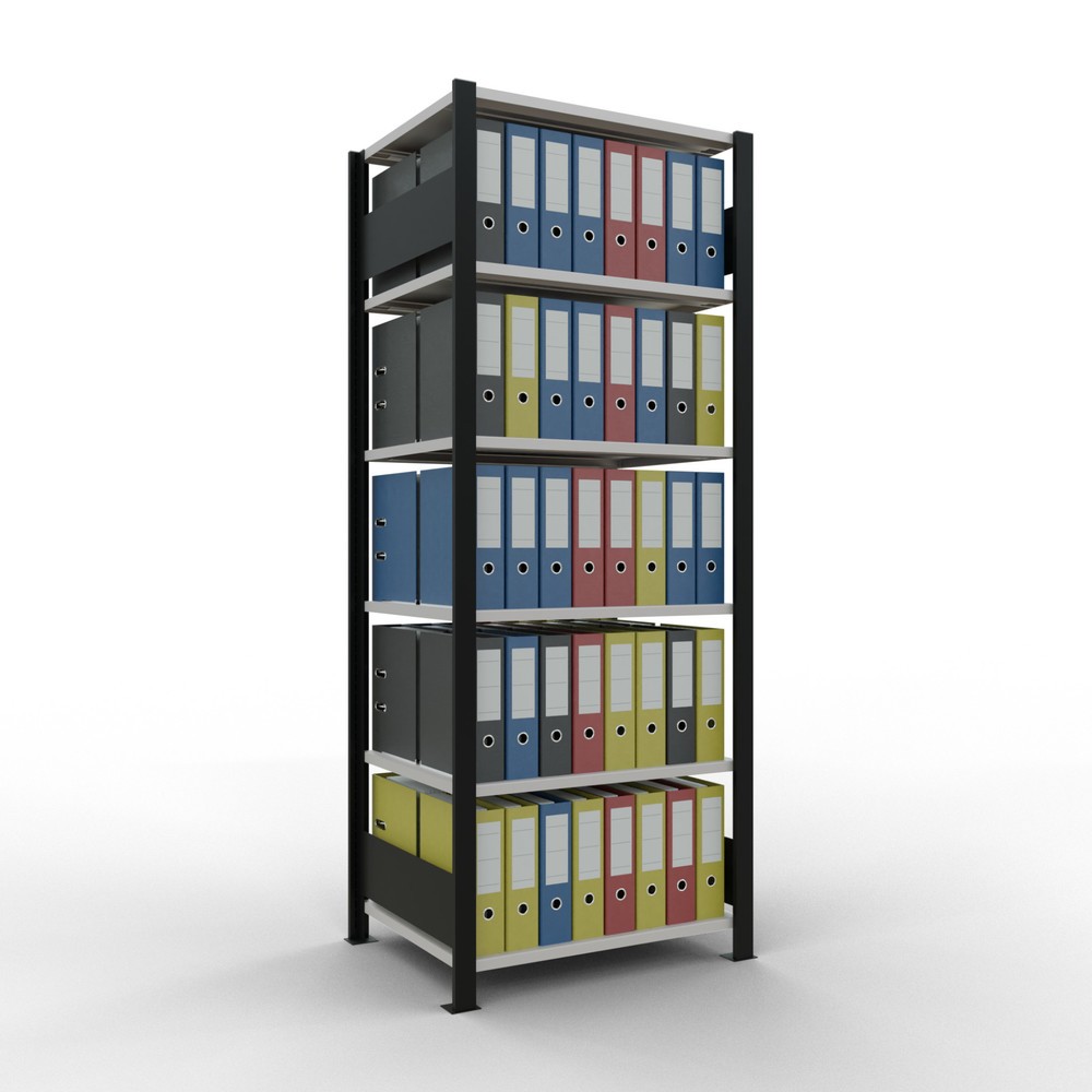 Productafbeelding nr. 2: Archiefstelling SCHULTE BV, dubbelzijdig, zonder middenaanslagen, VL 150 kg, zwart, hxbxd 2.000 x 750 x 600 mm