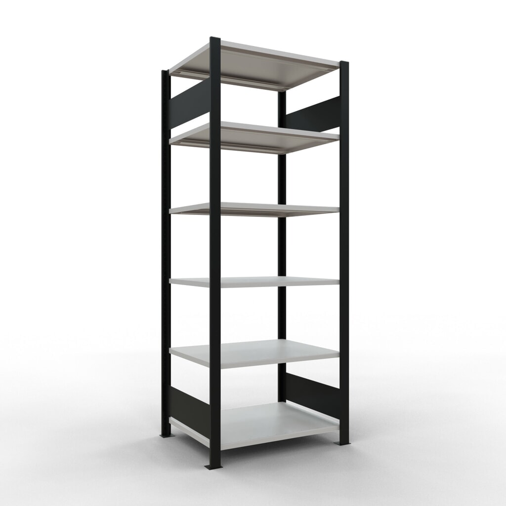 Archiefstelling SCHULTE BV, dubbelzijdig, zonder middenaanslagen, VL 150 kg, zwart, hxbxd 2.000 x 750 x 600 mm Product afbeelding: Archiefstelling SCHULTE BV, dubbelzijdig, zonder middenaanslagen, VL 150 kg, zwart, hxbxd 2.000 x 750 x 600 mm