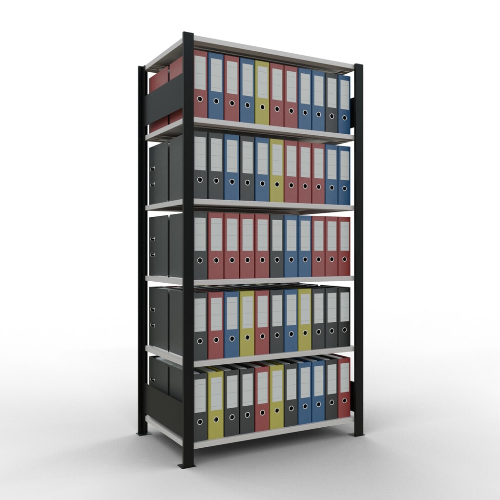Archiefstelling SCHULTE BV, dubbelzijdig, zonder middenaanslagen, VL 150 kg, zwart, hxbxd 2.000 x 1.000 x 600 mm Productafbeelding nr. 2: Archiefstelling SCHULTE BV, dubbelzijdig, zonder middenaanslagen, VL 150 kg, zwart, hxbxd 2.000 x 1.000 x 600 mm