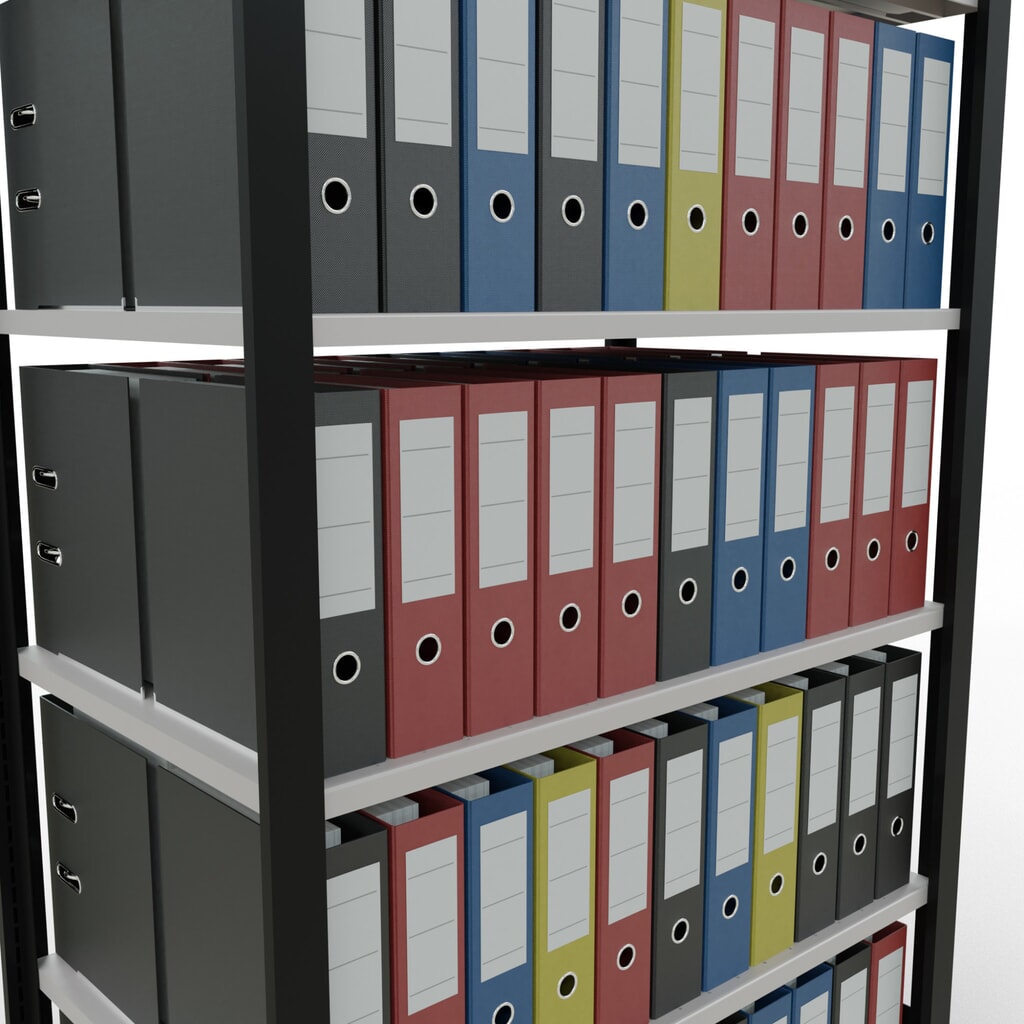 Productafbeelding nr. 3: Archiefstelling SCHULTE BV, dubbelzijdig, zonder middenaanslagen, VL 150 kg, zwart, hxbxd 2.000 x 1.000 x 600 mm