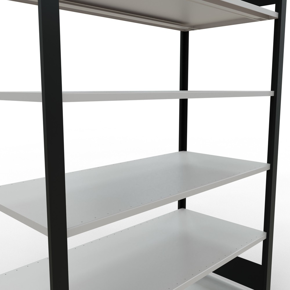 Productafbeelding nr. 4: Archiefstelling SCHULTE BV, dubbelzijdig, zonder middenaanslagen, VL 150 kg, zwart, hxbxd 2.000 x 1.300 x 600 mm