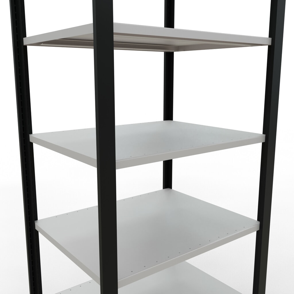 Archiefstelling SCHULTE BV, dubbelzijdig, zonder middenaanslagen, VL 150 kg, zwart, hxbxd 2.300 x 750 x 600 mm Productafbeelding nr. 4: Archiefstelling SCHULTE BV, dubbelzijdig, zonder middenaanslagen, VL 150 kg, zwart, hxbxd 2.300 x 750 x 600 mm
