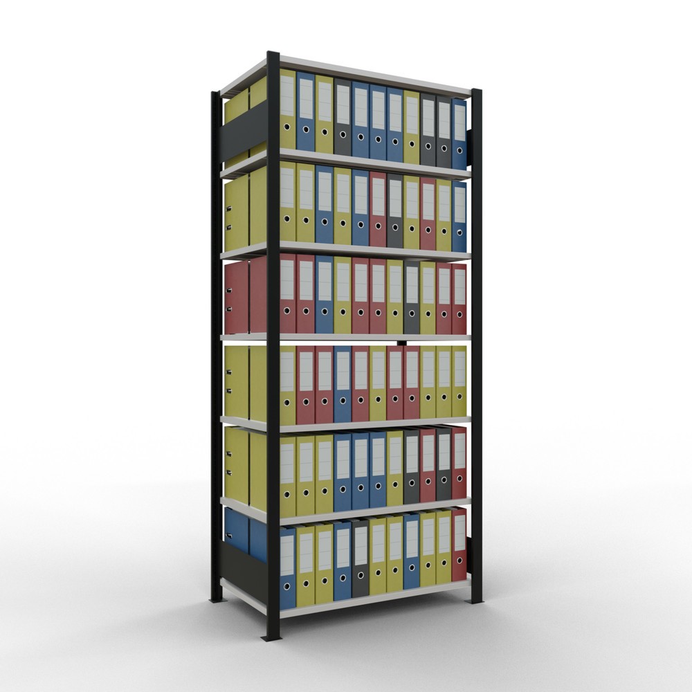 Productafbeelding nr. 2: Archiefstelling SCHULTE BV, dubbelzijdig, zonder middenaanslagen, VL 150 kg, zwart, hxbxd 2.300 x 1.000 x 600 mm