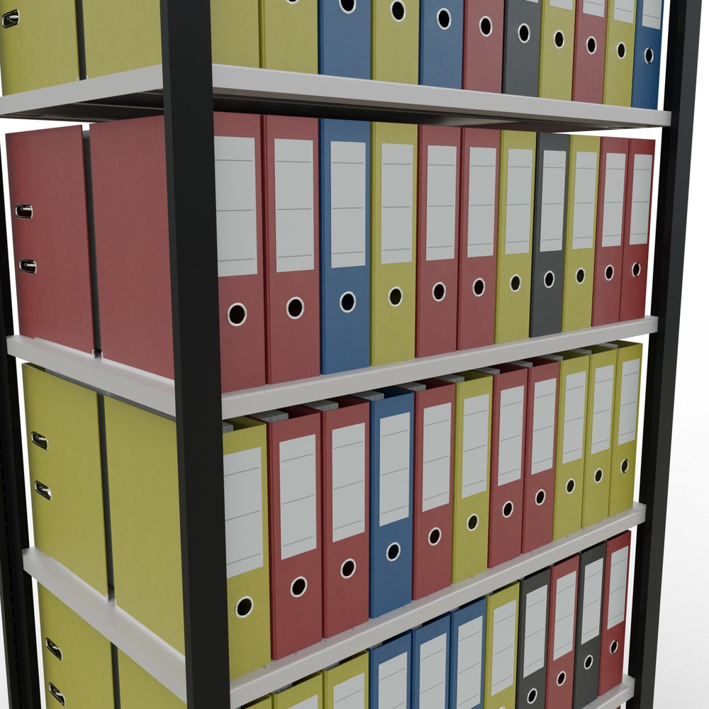 Productafbeelding nr. 3: Archiefstelling SCHULTE BV, dubbelzijdig, zonder middenaanslagen, VL 150 kg, zwart, hxbxd 2.300 x 1.000 x 600 mm