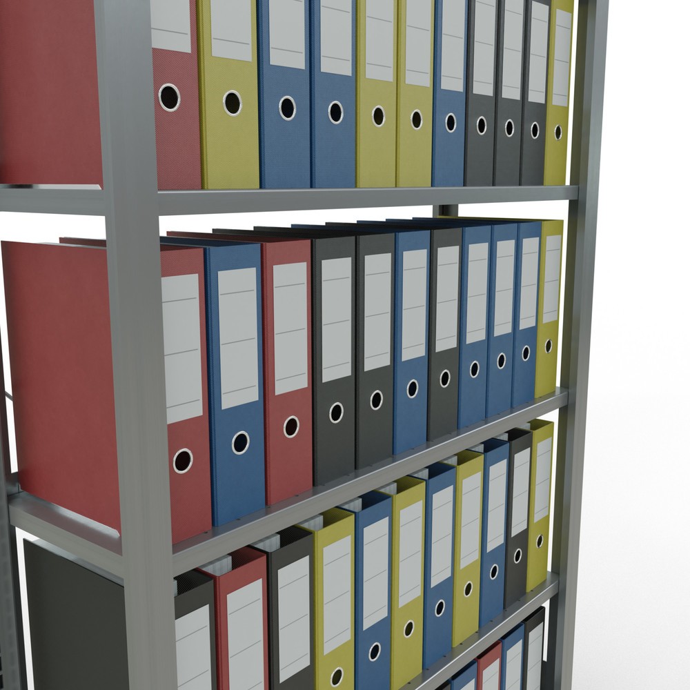 Productafbeelding nr. 3: Archiefstelling SCHULTE BV, eenzijdig, met eindaanslagen, VL 85 kg, hxbxd 2.000 x 1.000 x 300 mm