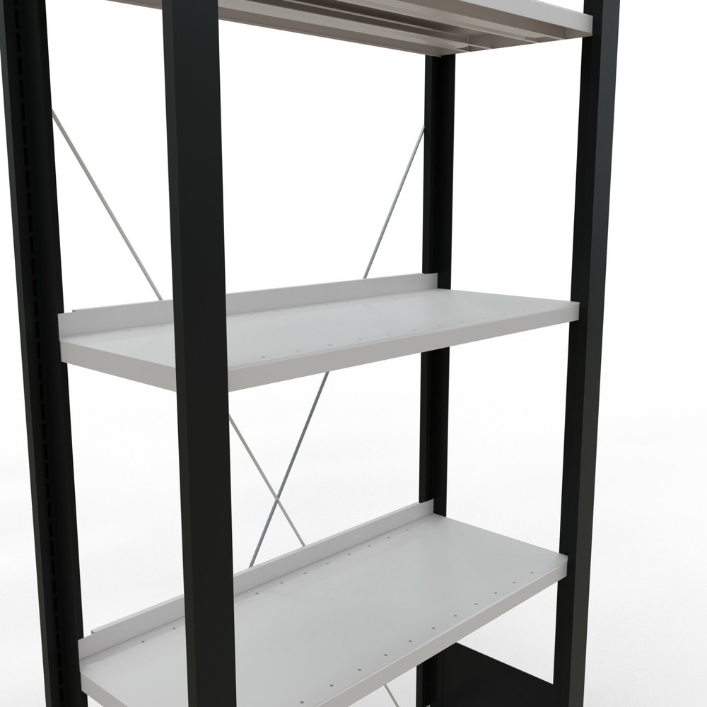 Productafbeelding nr. 4: Archiefstelling SCHULTE BV, eenzijdig, met eindaanslagen, VL 85 kg, zwart, hxbxd 1.800 x 750 x 300 mm