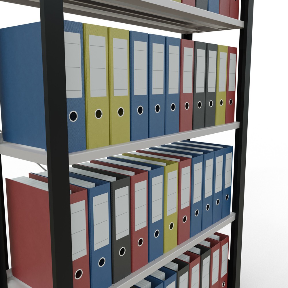 Productafbeelding nr. 3: Archiefstelling SCHULTE BV, eenzijdig, met eindaanslagen, VL 85 kg, zwart, hxbxd 1.800 x 1.000 x 300 mm