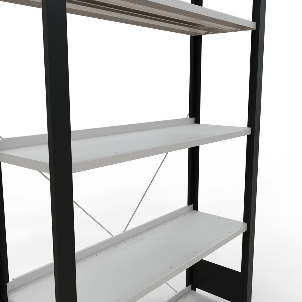 Productafbeelding nr. 4: Archiefstelling SCHULTE BV, eenzijdig, met eindaanslagen, VL 85 kg, zwart, hxbxd 1.800 x 1.000 x 300 mm