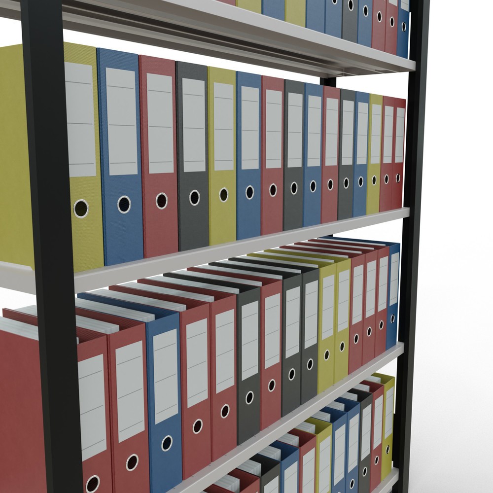 Productafbeelding nr. 3: Archiefstelling SCHULTE BV, eenzijdig, met eindaanslagen, VL 85 kg, zwart, hxbxd 1.800 x 1.300 x 300 mm