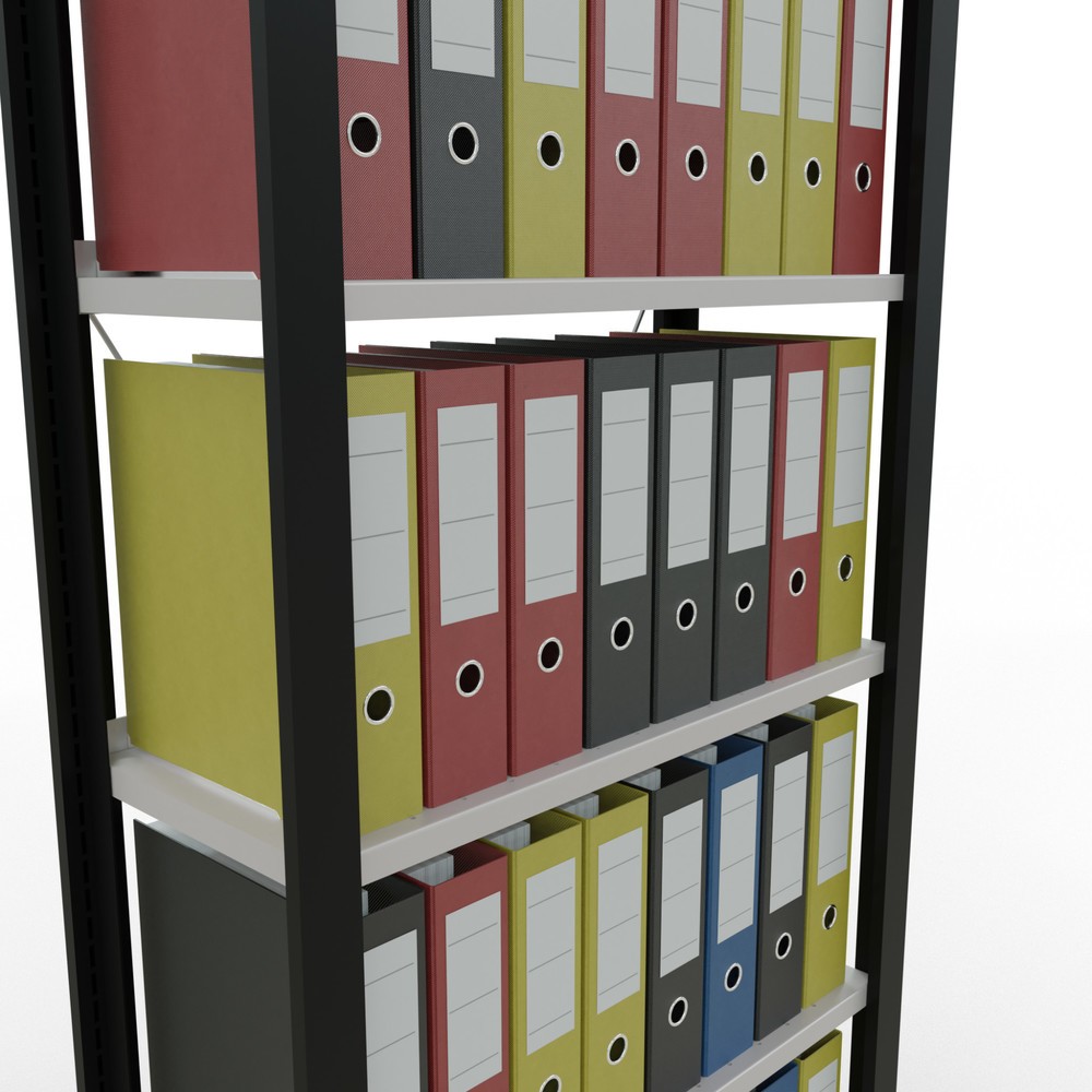 Productafbeelding nr. 3: Archiefstelling SCHULTE BV, eenzijdig, met eindaanslagen, VL 85 kg, zwart, hxbxd 2.000 x 750 x 300 mm