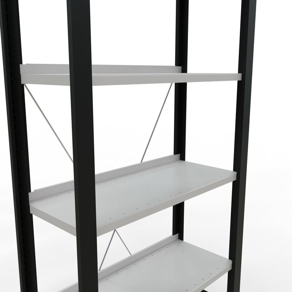 Productafbeelding nr. 4: Archiefstelling SCHULTE BV, eenzijdig, met eindaanslagen, VL 85 kg, zwart, hxbxd 2.000 x 750 x 300 mm