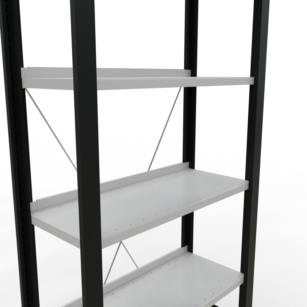 Productafbeelding nr. 4: Archiefstelling SCHULTE BV, eenzijdig, met eindaanslagen, VL 85 kg, zwart, hxbxd 2.000 x 750 x 300 mm