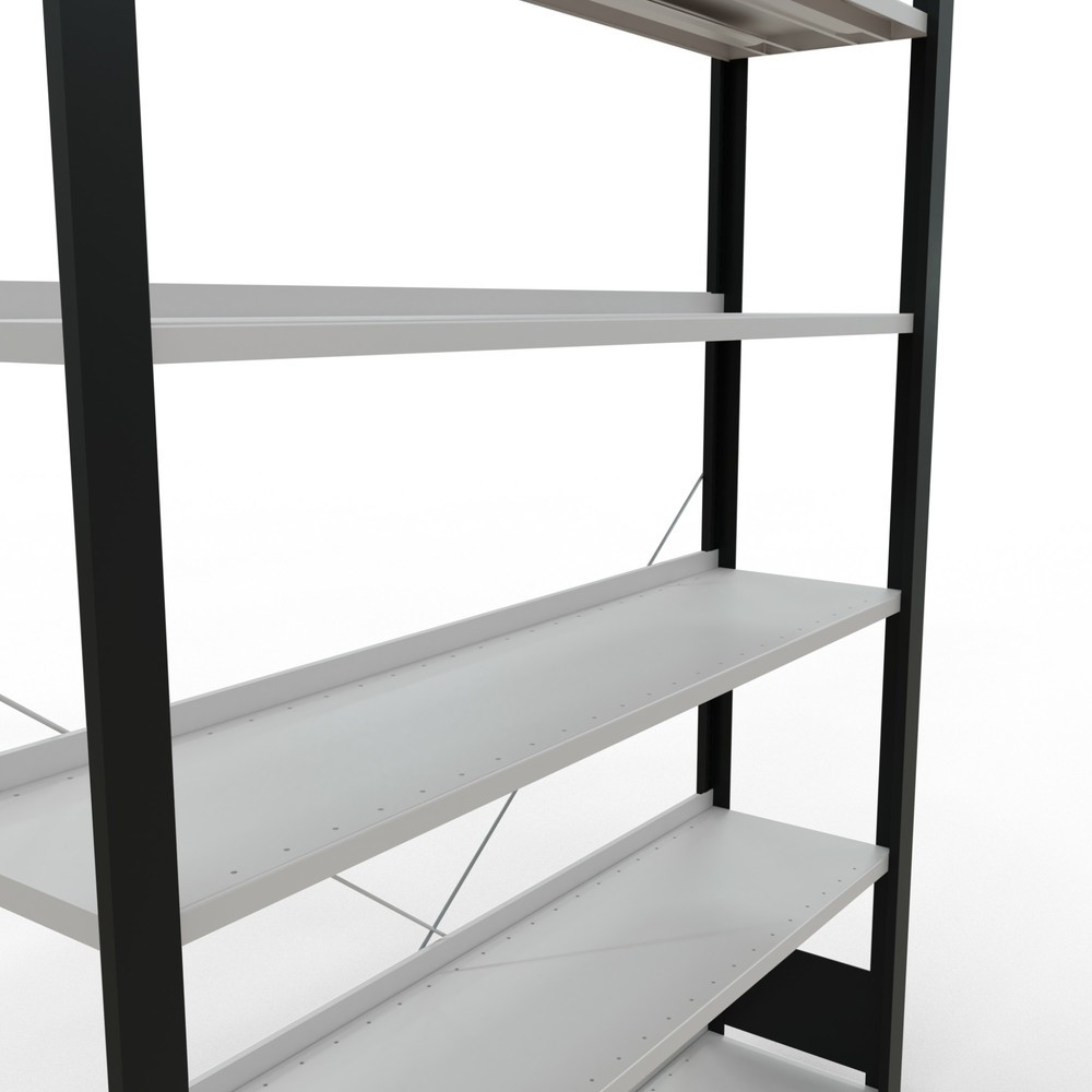 Productafbeelding nr. 4: Archiefstelling SCHULTE BV, eenzijdig, met eindaanslagen, VL 85 kg, zwart, hxbxd 2.000 x 1.300 x 300 mm