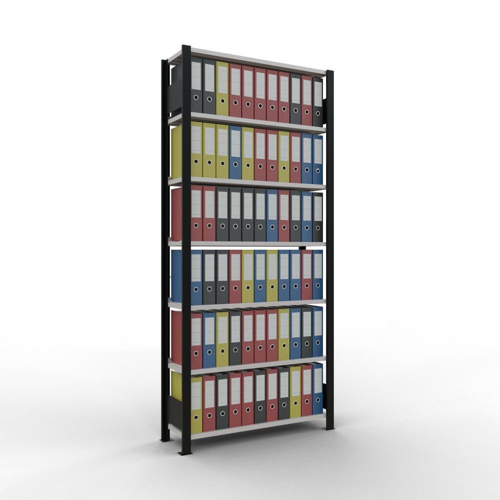 Productafbeelding nr. 2: Archiefstelling SCHULTE BV, eenzijdig, met eindaanslagen, VL 85 kg, zwart, hxbxd 2.300 x 1.000 x 300 mm