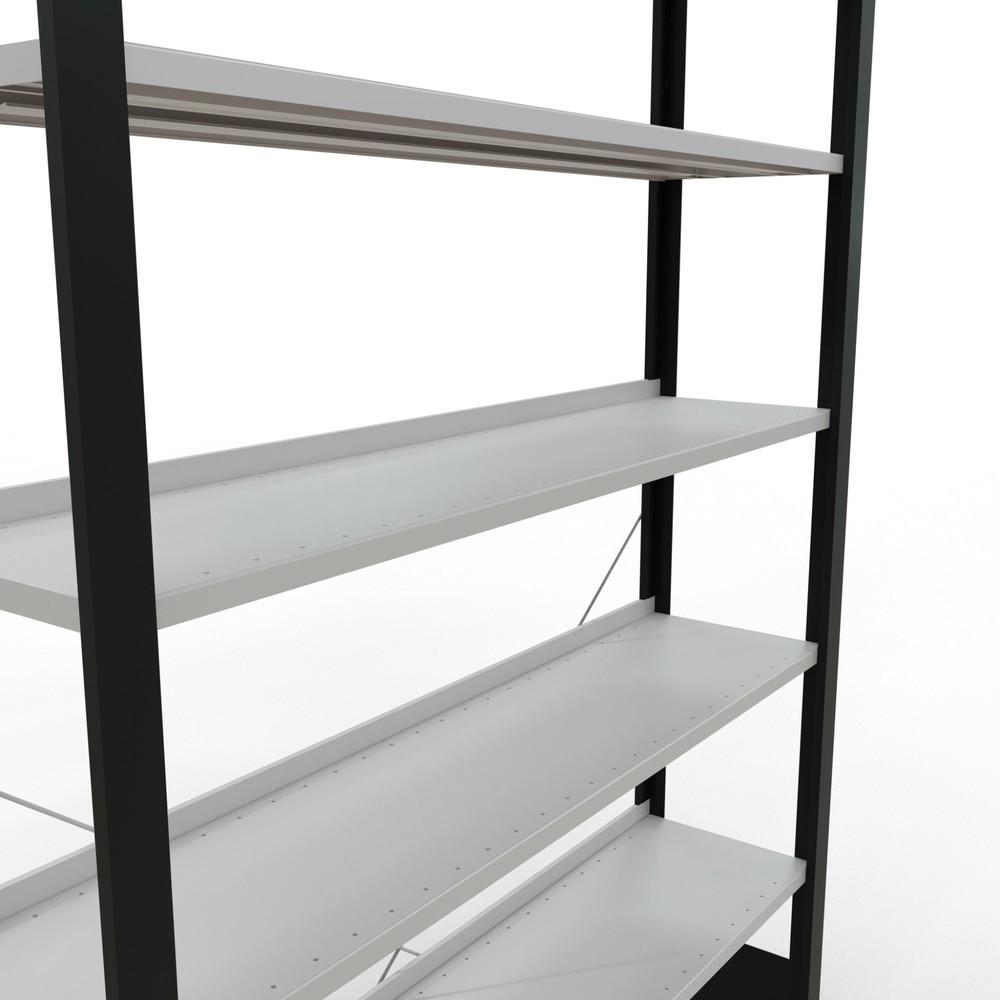 Productafbeelding nr. 4: Archiefstelling SCHULTE BV, eenzijdig, met eindaanslagen, VL 85 kg, zwart, hxbxd 2.300 x 1.300 x 300 mm