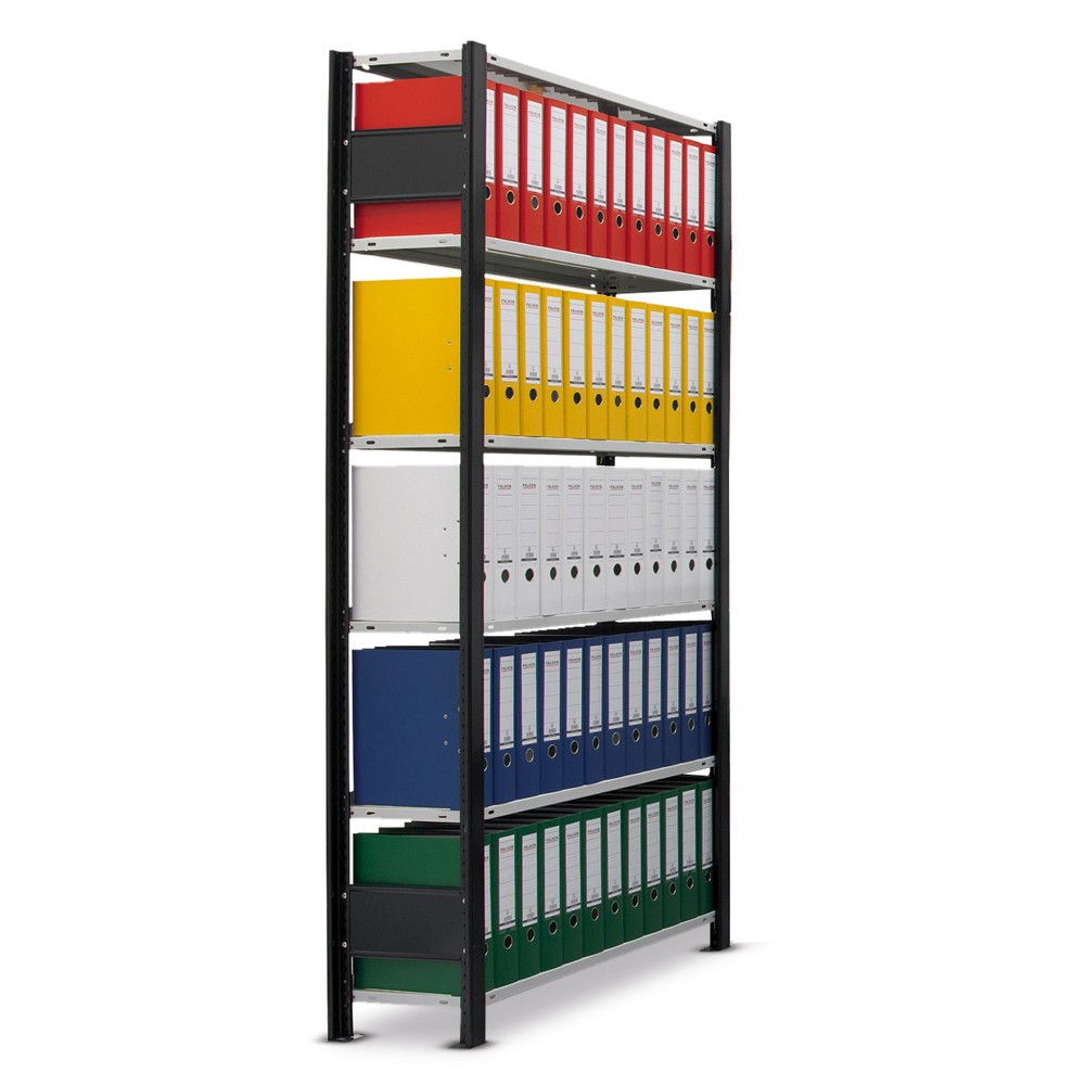 Productafbeelding nr. 2: Archiefstelling SCHULTE BV, eenzijdig, met eindaanslagen, VL 85 kg, zwart, hxbxd 2.300 x 750 x 300 mm