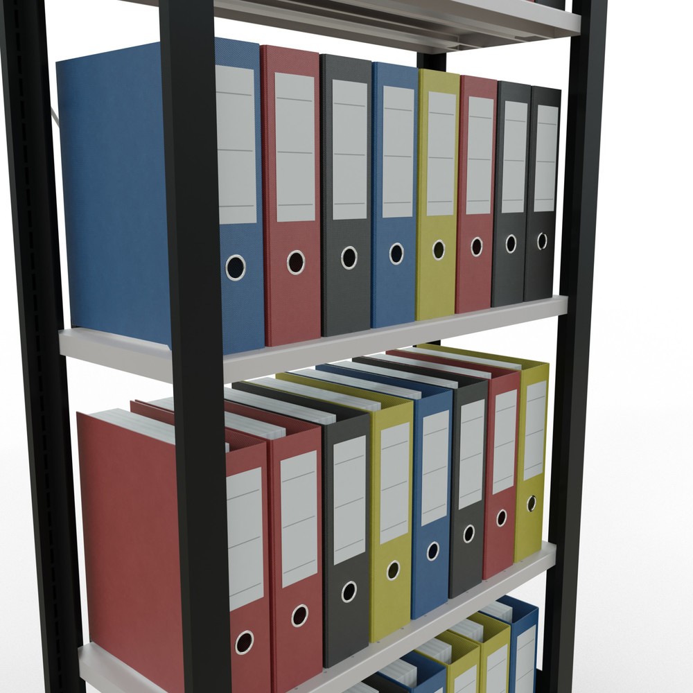 Productafbeelding nr. 3: Archiefstelling SCHULTE BV, eenzijdig, zonder eindaanslagen, VL 85 kg, zwart, hxbxd 1.800 x 750 x 300 mm