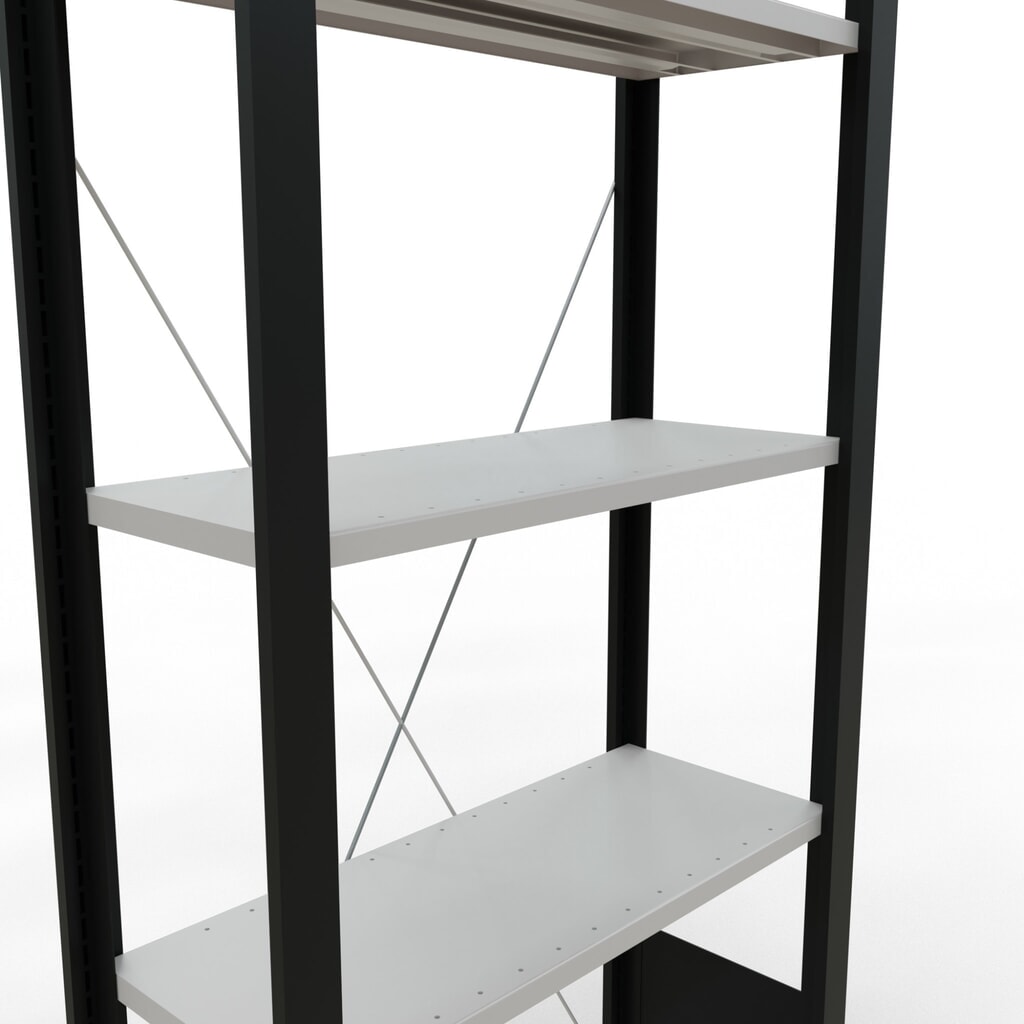 Archiefstelling SCHULTE BV, eenzijdig, zonder eindaanslagen, VL 85 kg, zwart, hxbxd 1.800 x 750 x 300 mm Productafbeelding nr. 4: Archiefstelling SCHULTE BV, eenzijdig, zonder eindaanslagen, VL 85 kg, zwart, hxbxd 1.800 x 750 x 300 mm