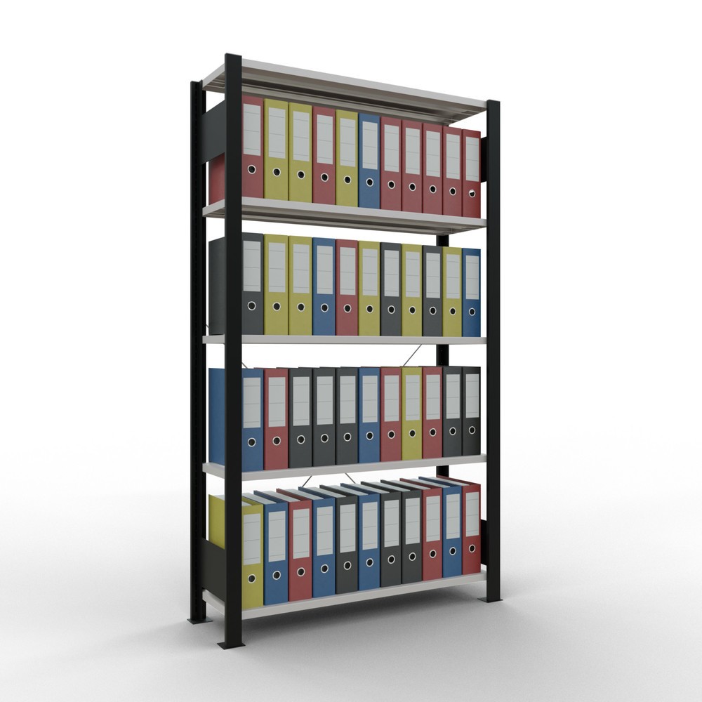 Productafbeelding nr. 2: Archiefstelling SCHULTE BV, eenzijdig, zonder eindaanslagen, VL 85 kg, zwart, hxbxd 1.800 x 1.000 x 300 mm