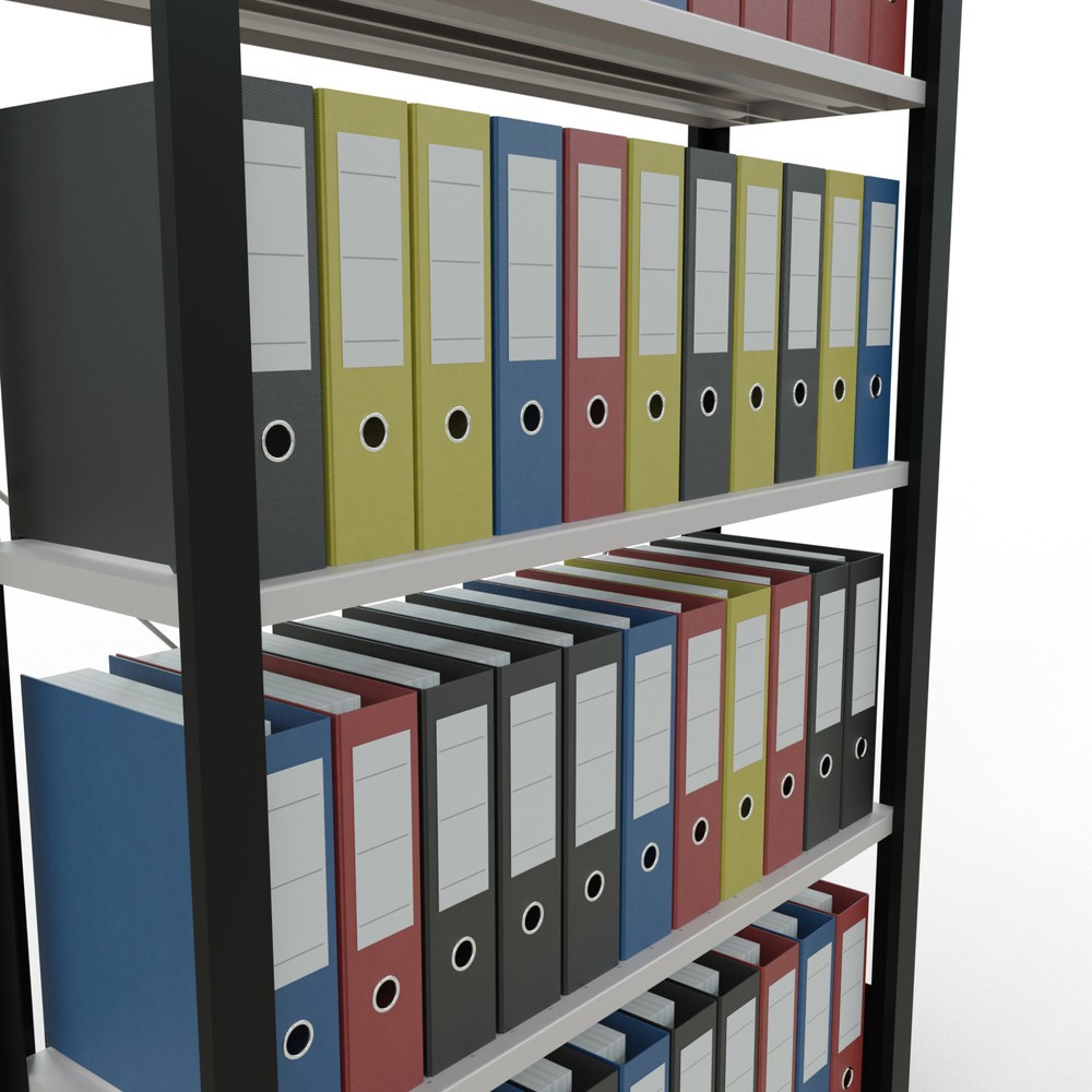 Productafbeelding nr. 3: Archiefstelling SCHULTE BV, eenzijdig, zonder eindaanslagen, VL 85 kg, zwart, hxbxd 1.800 x 1.000 x 300 mm