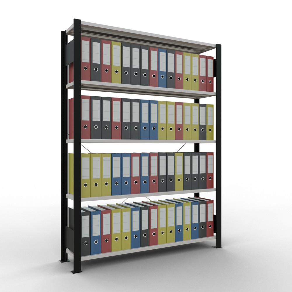 Productafbeelding nr. 2: Archiefstelling SCHULTE BV, eenzijdig, zonder eindaanslagen, VL 85 kg, zwart, hxbxd 1.800 x 1.300 x 300 mm