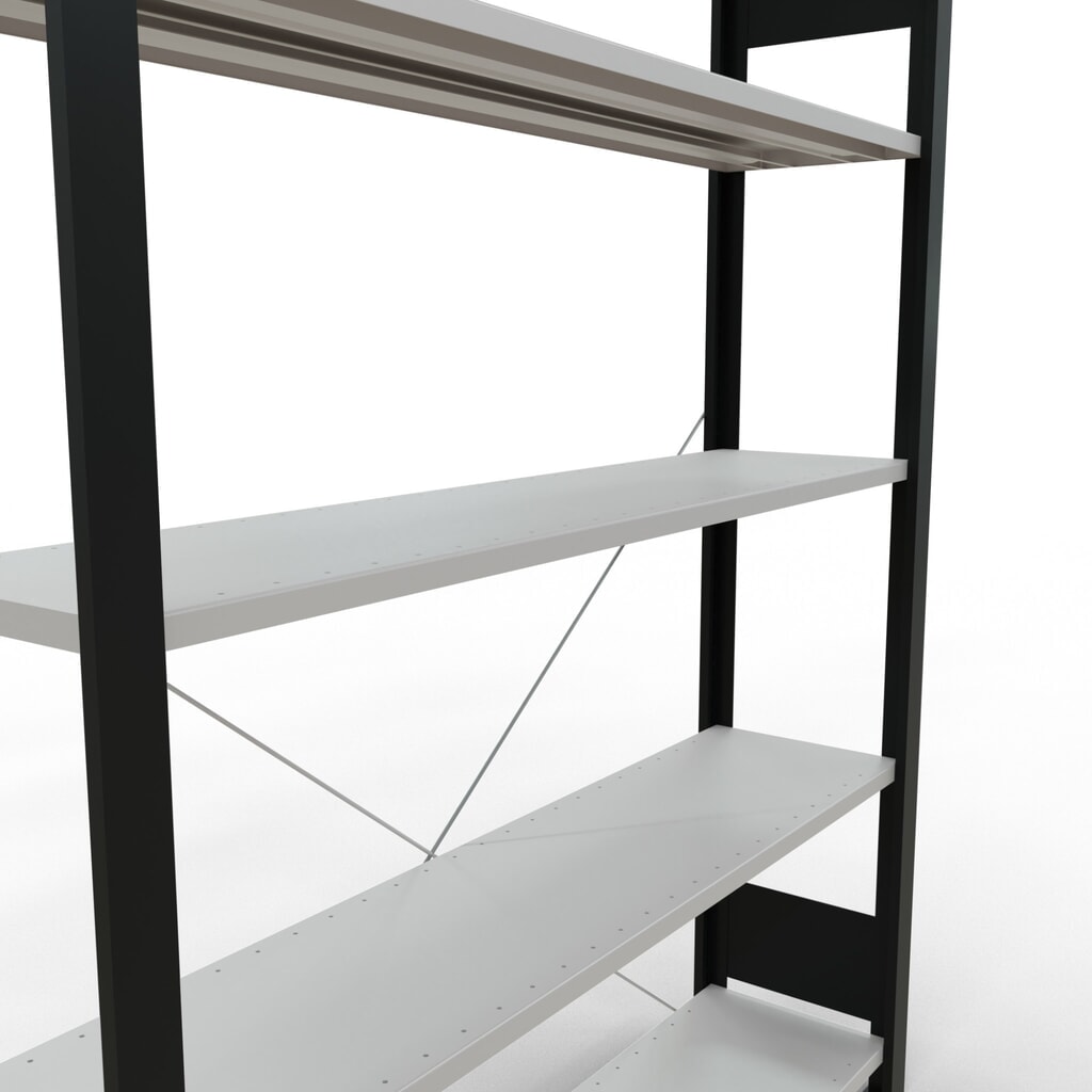 Archiefstelling SCHULTE BV, eenzijdig, zonder eindaanslagen, VL 85 kg, zwart, hxbxd 1.800 x 1.300 x 300 mm Productafbeelding nr. 4: Archiefstelling SCHULTE BV, eenzijdig, zonder eindaanslagen, VL 85 kg, zwart, hxbxd 1.800 x 1.300 x 300 mm