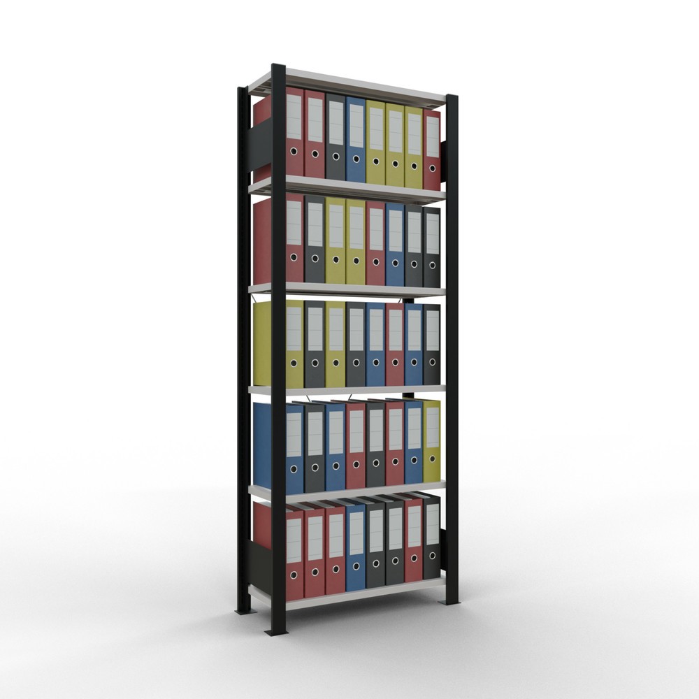 Productafbeelding nr. 2: Archiefstelling SCHULTE BV, eenzijdig, zonder eindaanslagen, VL 85 kg, zwart, hxbxd 2.000 x 750 x 300 mm
