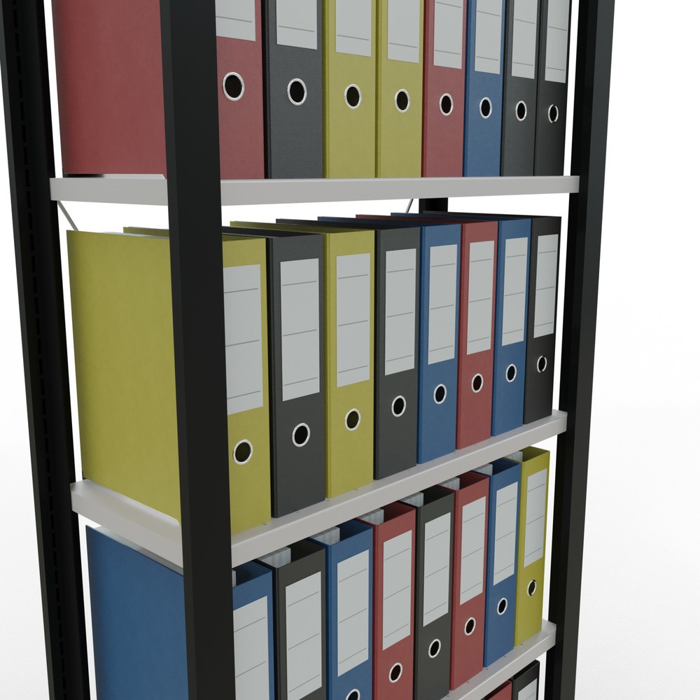 Productafbeelding nr. 3: Archiefstelling SCHULTE BV, eenzijdig, zonder eindaanslagen, VL 85 kg, zwart, hxbxd 2.000 x 750 x 300 mm