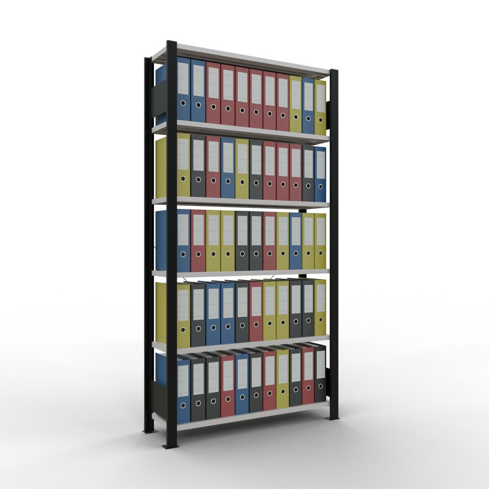 Productafbeelding nr. 2: Archiefstelling SCHULTE BV, eenzijdig, zonder eindaanslagen, VL 85 kg, zwart, hxbxd 2.000 x 1.000 x 300 mm
