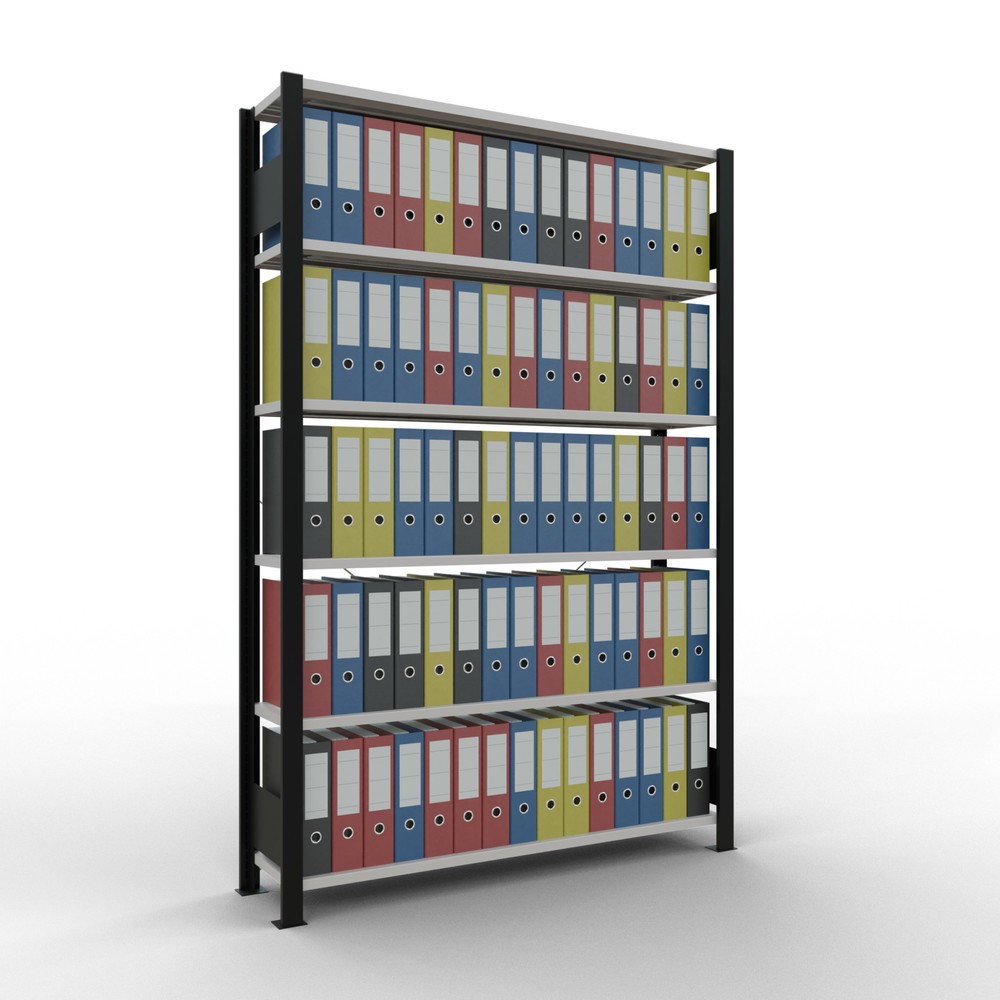 Productafbeelding nr. 2: Archiefstelling SCHULTE BV, eenzijdig, zonder eindaanslagen, VL 85 kg, zwart, hxbxd 2.000 x 1.300 x 300 mm