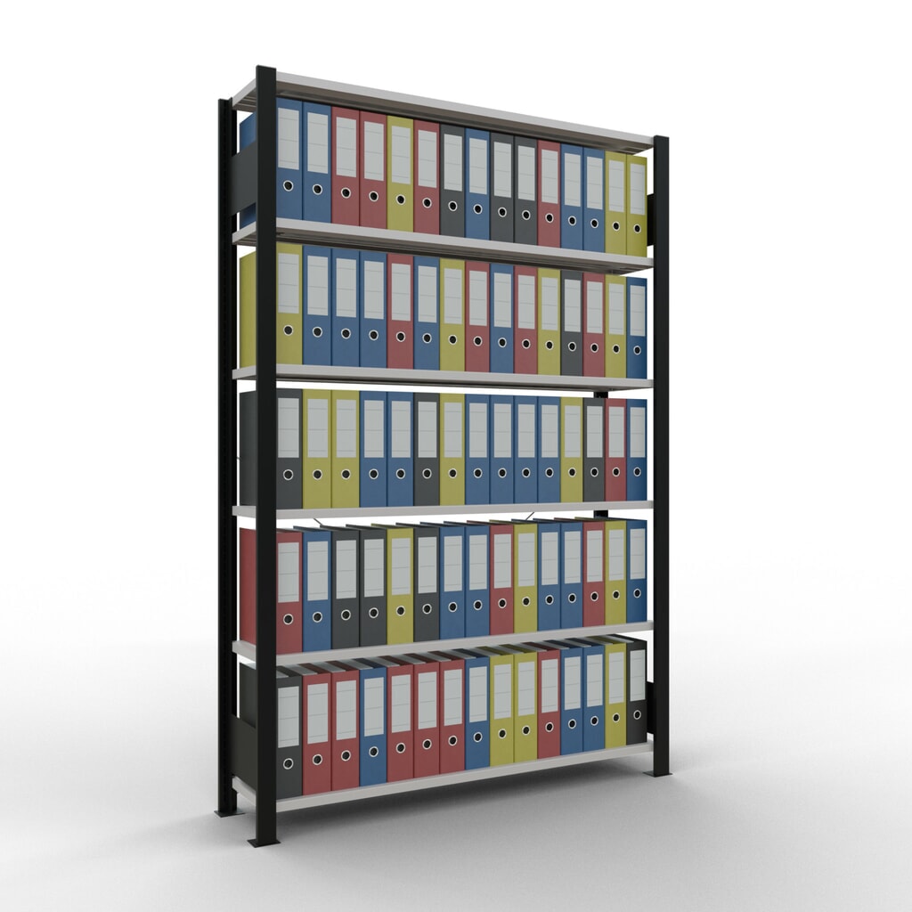 Archiefstelling SCHULTE BV, eenzijdig, zonder eindaanslagen, VL 85 kg, zwart, hxbxd 2.000 x 1.300 x 300 mm Productafbeelding nr. 2: Archiefstelling SCHULTE BV, eenzijdig, zonder eindaanslagen, VL 85 kg, zwart, hxbxd 2.000 x 1.300 x 300 mm