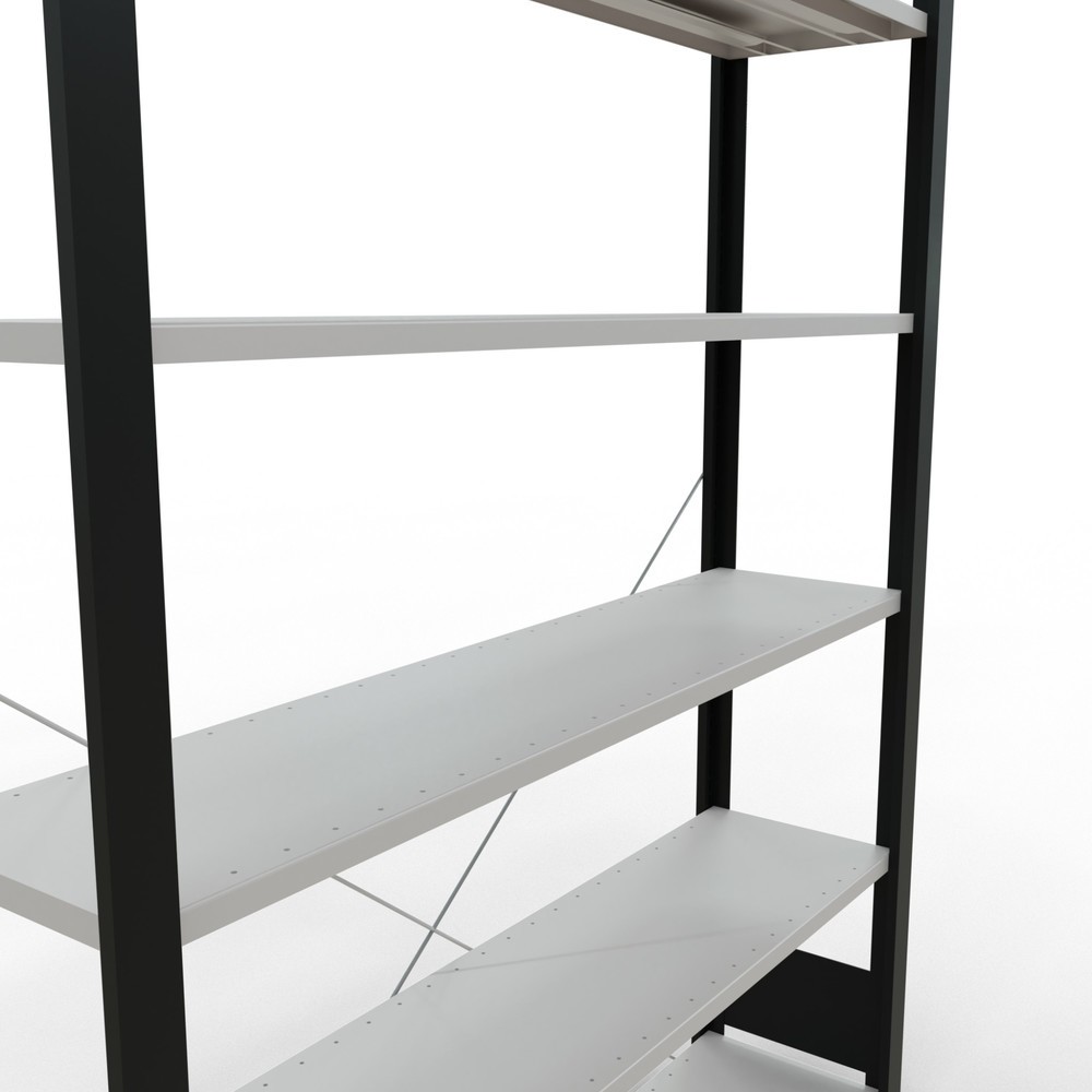 Productafbeelding nr. 4: Archiefstelling SCHULTE BV, eenzijdig, zonder eindaanslagen, VL 85 kg, zwart, hxbxd 2.000 x 1.300 x 300 mm