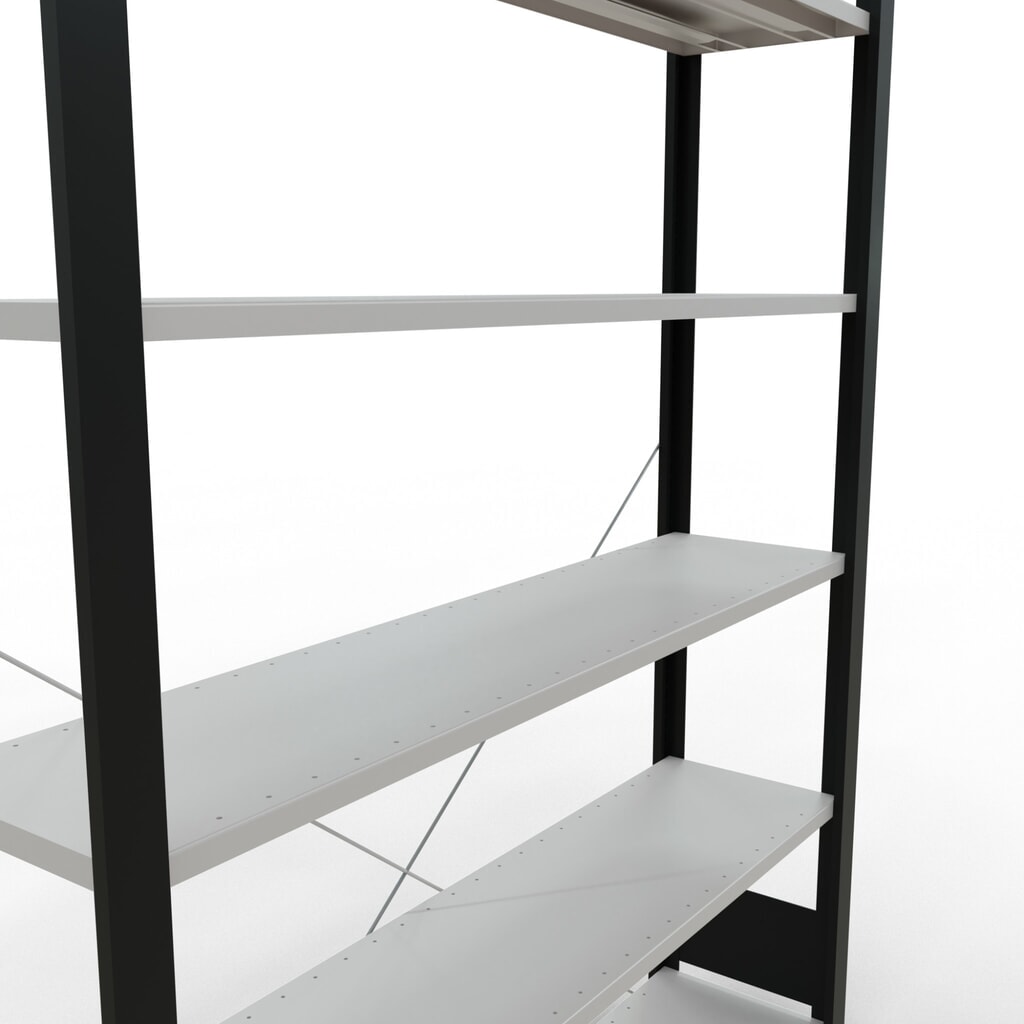 Archiefstelling SCHULTE BV, eenzijdig, zonder eindaanslagen, VL 85 kg, zwart, hxbxd 2.000 x 1.300 x 300 mm Productafbeelding nr. 4: Archiefstelling SCHULTE BV, eenzijdig, zonder eindaanslagen, VL 85 kg, zwart, hxbxd 2.000 x 1.300 x 300 mm