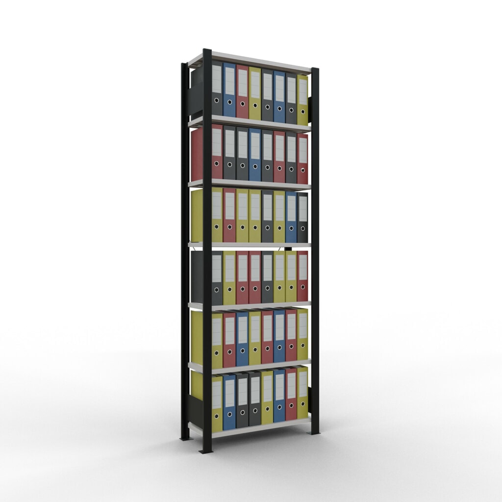 Archiefstelling SCHULTE BV, eenzijdig, zonder eindaanslagen, VL 85 kg, zwart, hxbxd 2.300 x 750 x 300 mm Productafbeelding nr. 2: Archiefstelling SCHULTE BV, eenzijdig, zonder eindaanslagen, VL 85 kg, zwart, hxbxd 2.300 x 750 x 300 mm