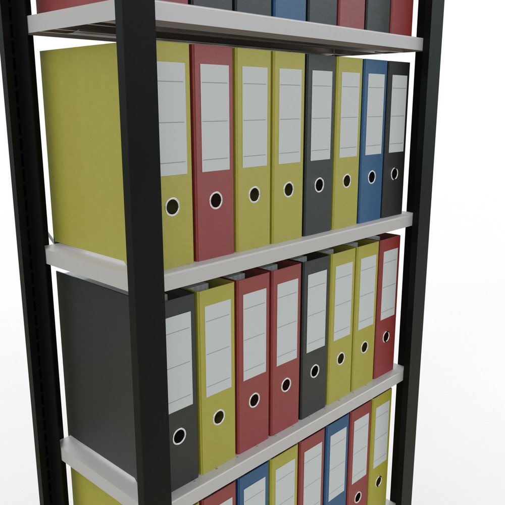 Productafbeelding nr. 3: Archiefstelling SCHULTE BV, eenzijdig, zonder eindaanslagen, VL 85 kg, zwart, hxbxd 2.300 x 750 x 300 mm
