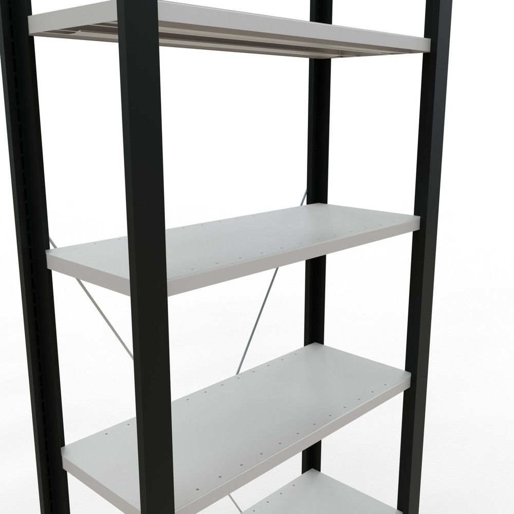 Productafbeelding nr. 4: Archiefstelling SCHULTE BV, eenzijdig, zonder eindaanslagen, VL 85 kg, zwart, hxbxd 2.300 x 750 x 300 mm