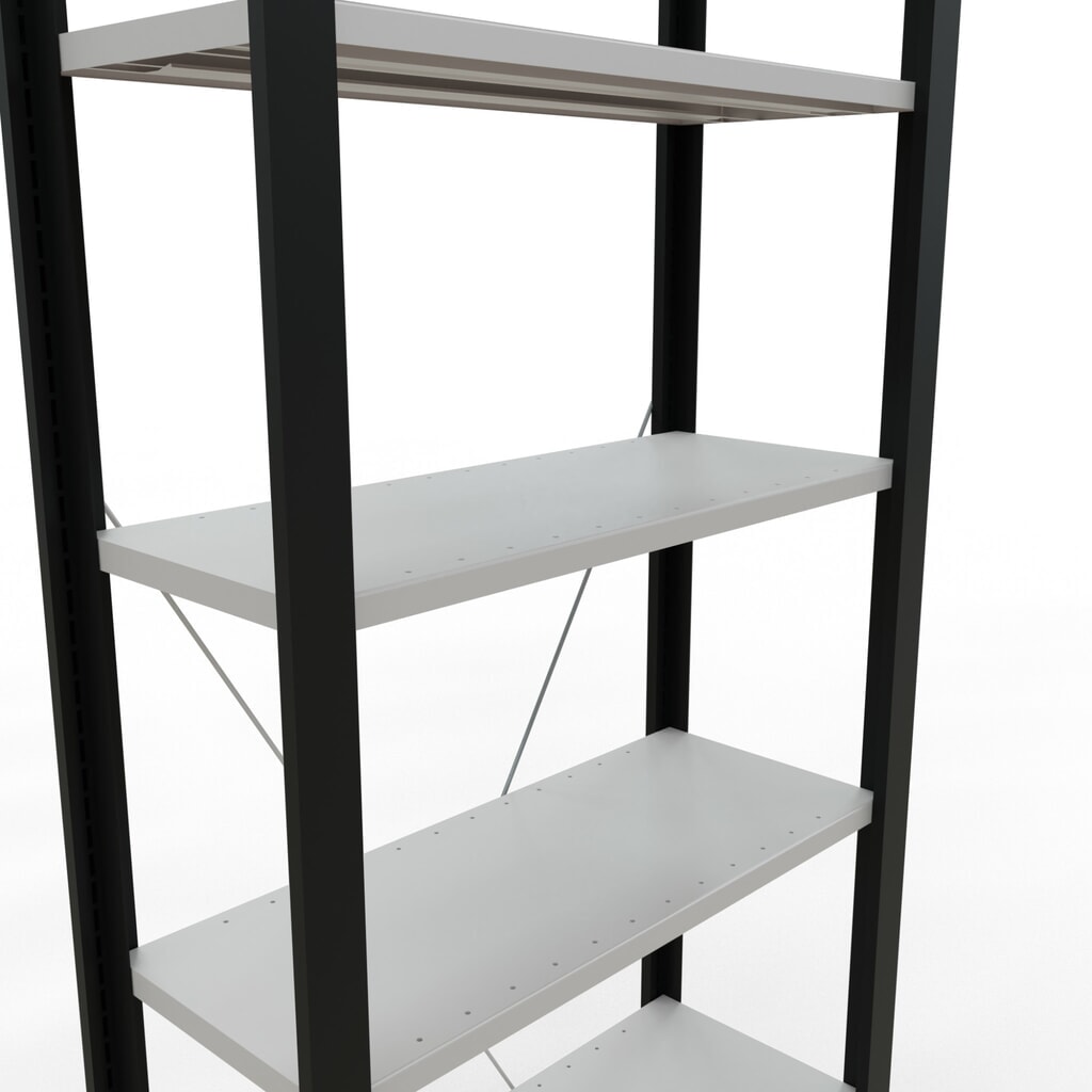 Productafbeelding nr. 4: Archiefstelling SCHULTE BV, eenzijdig, zonder eindaanslagen, VL 85 kg, zwart, hxbxd 2.300 x 750 x 300 mm