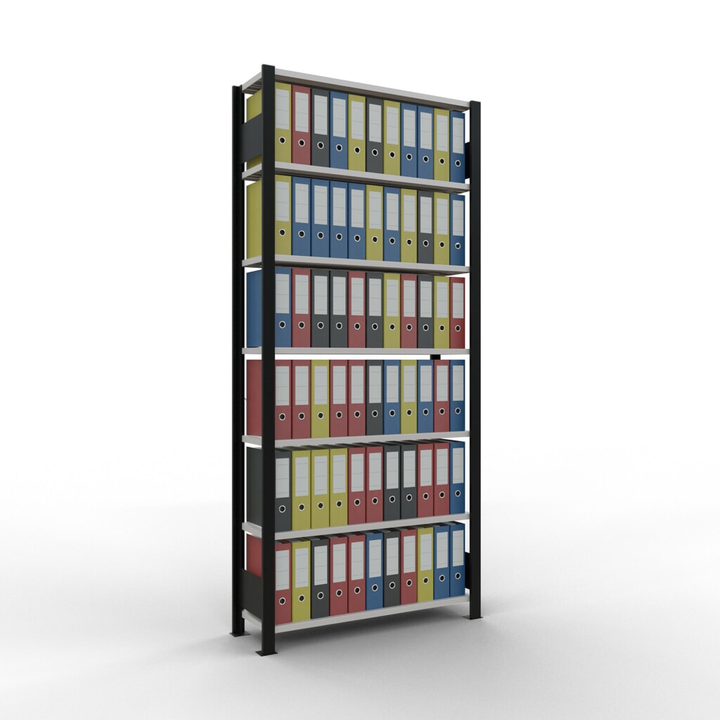 Productafbeelding nr. 2: Archiefstelling SCHULTE BV, eenzijdig, zonder eindaanslagen, VL 85 kg, zwart, hxbxd 2.300 x 1.000 x 300 mm