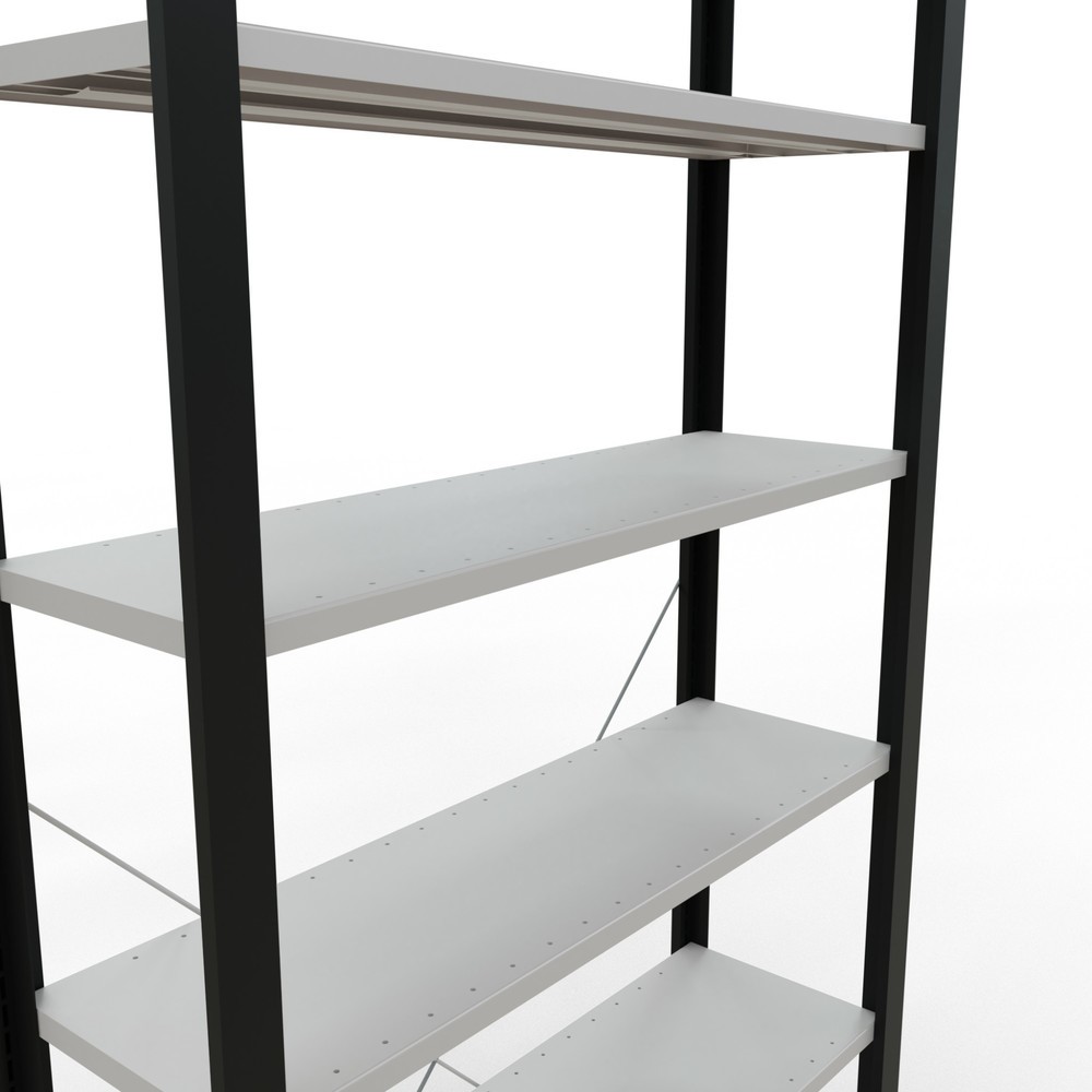 Productafbeelding nr. 4: Archiefstelling SCHULTE BV, eenzijdig, zonder eindaanslagen, VL 85 kg, zwart, hxbxd 2.300 x 1.000 x 300 mm