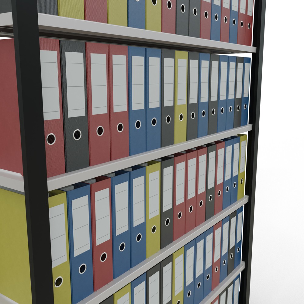 Productafbeelding nr. 3: Archiefstelling SCHULTE BV, eenzijdig, zonder eindaanslagen, VL 85 kg, zwart, hxbxd 2.300 x 1.300 x 300 mm