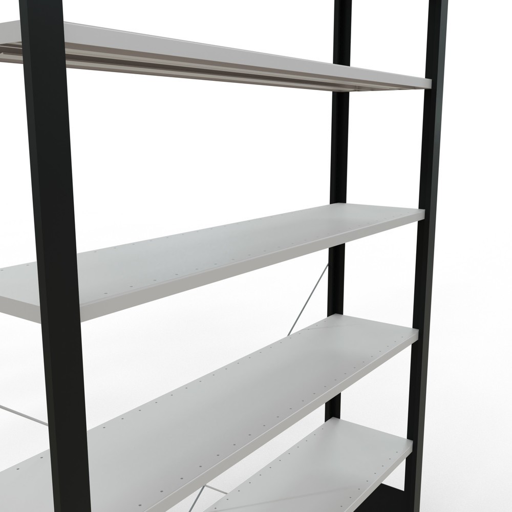 Productafbeelding nr. 4: Archiefstelling SCHULTE BV, eenzijdig, zonder eindaanslagen, VL 85 kg, zwart, hxbxd 2.300 x 1.300 x 300 mm
