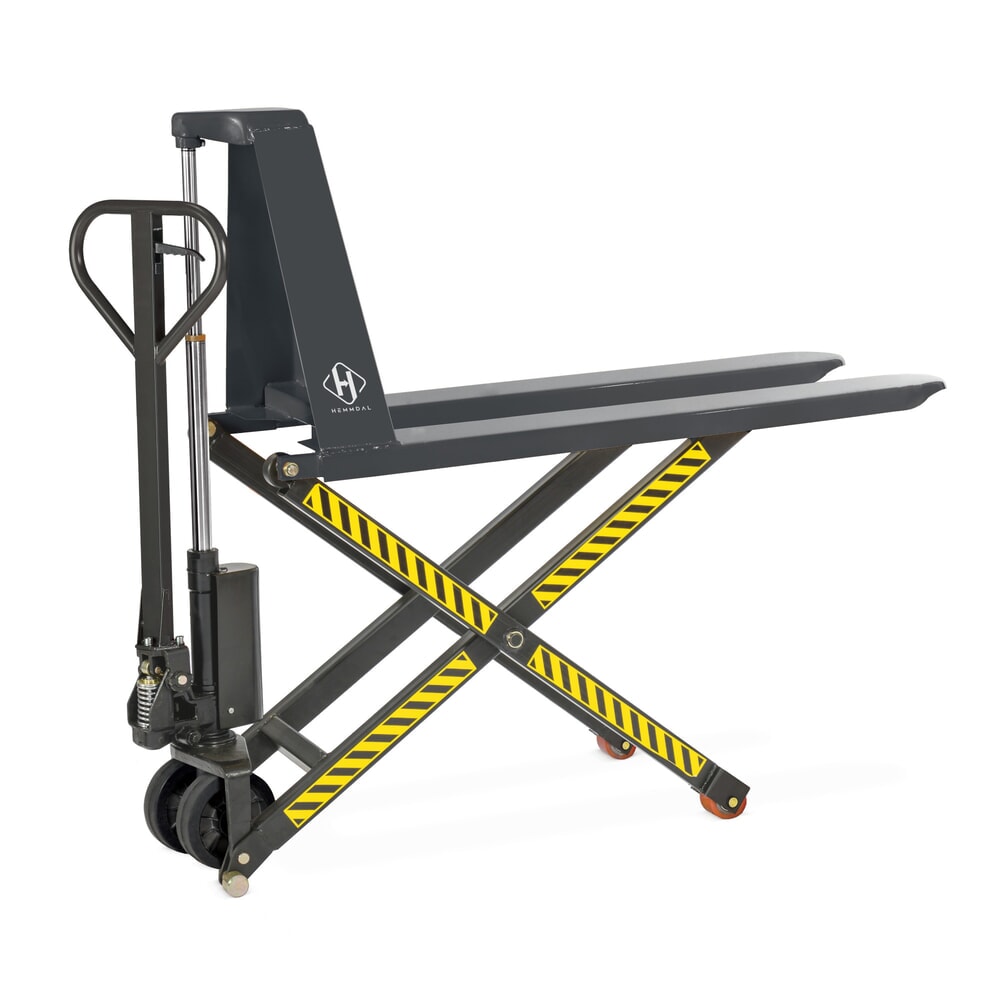 Product afbeelding: Schaarhefwagen HEMMDAL PTM 1.0 Scissor, draagvermogen 1.000 kg, vorklengte 1.150 mm, polyurethaan, enkelvoudig wiel