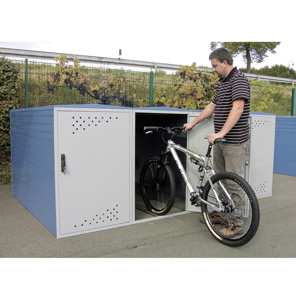 Fietsenstalling compleet, hxbxd 1.250 x 800 x 2.050 mm Productafbeelding nr. 3: Fietsenstalling compleet, hxbxd 1.250 x 800 x 2.050 mm