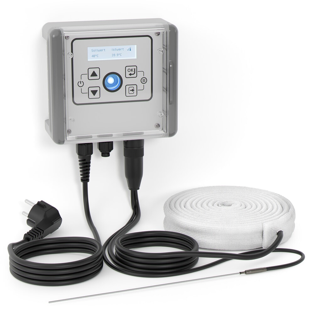 Product afbeelding: Kuhlmann verwarmingsband-kit, 0 - 400 °C, 230 V, 125 W, lengte 0,5 m, glasvezel die isoleert