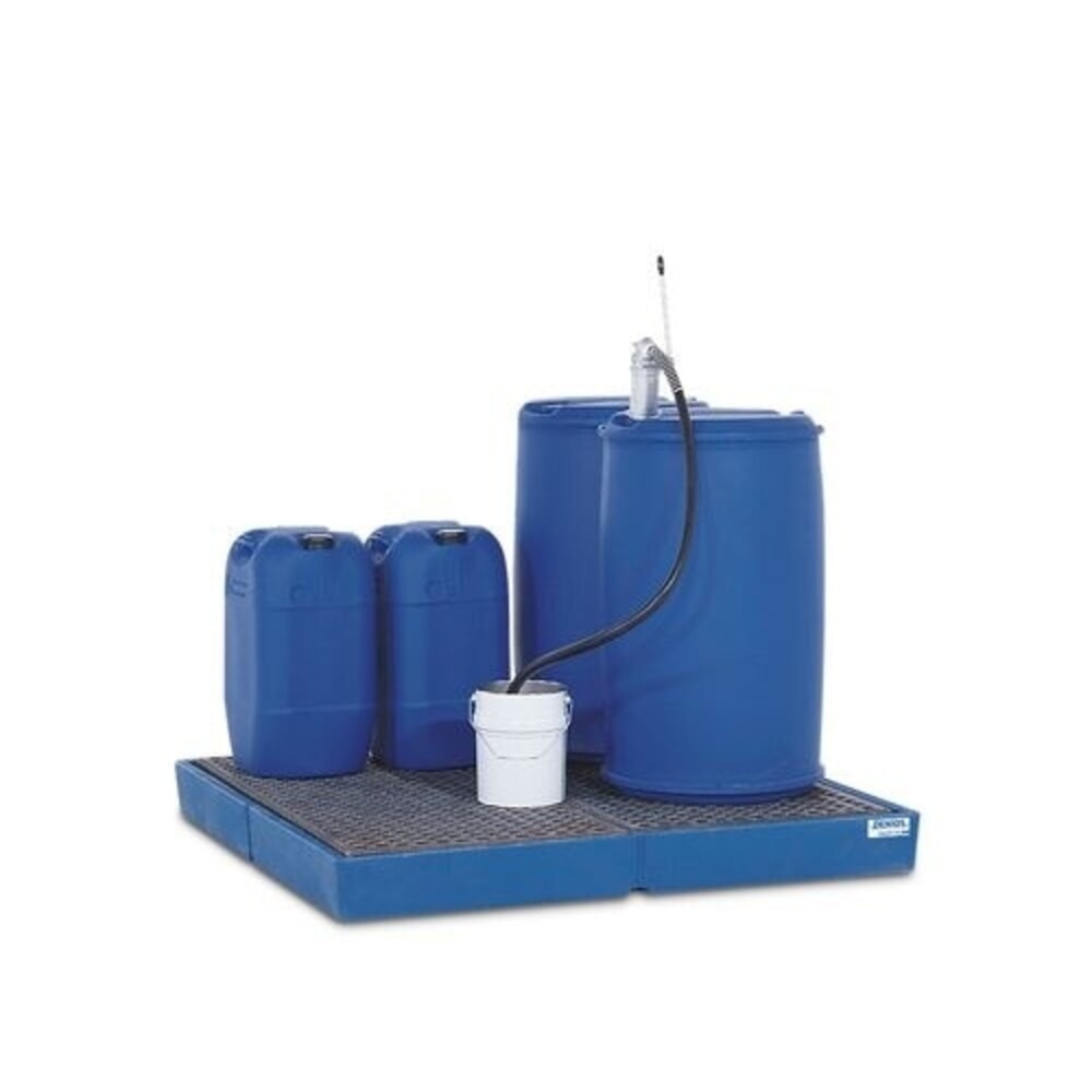 Productafbeelding nr. 1: Denios classic-line vloerlekbak van PE, enkelvoudig element, met PE-rooster, hxbxd 150 x 1500 x 1500 mm