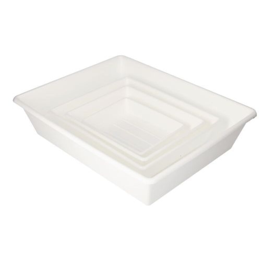 Productafbeelding nr. 1: Denios laboratoriumschalenset, met één schaal van elk 1, 3, 5 en 15 liter.