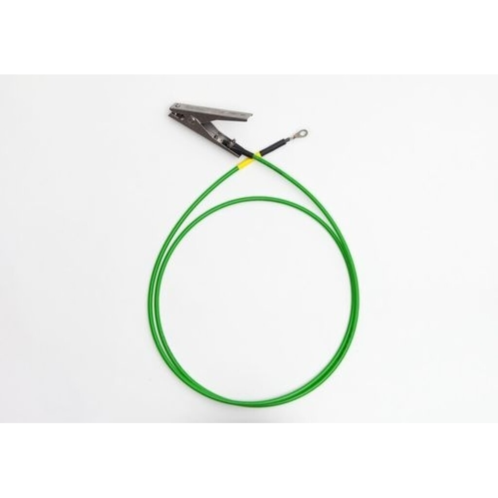 Product afbeelding: Denios aardingskabel met 1 aardingsklem / 1 ringaansluiting, isolatie en ATEX-goedkeuring, 2 m