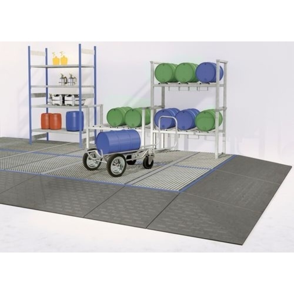 Productafbeelding nr. 1: Denios classic-line vloerlekbak van PE, enkelvoudig element, met gegalvaniseerd rooster, hxbxd 150 x 790 x 790 mm